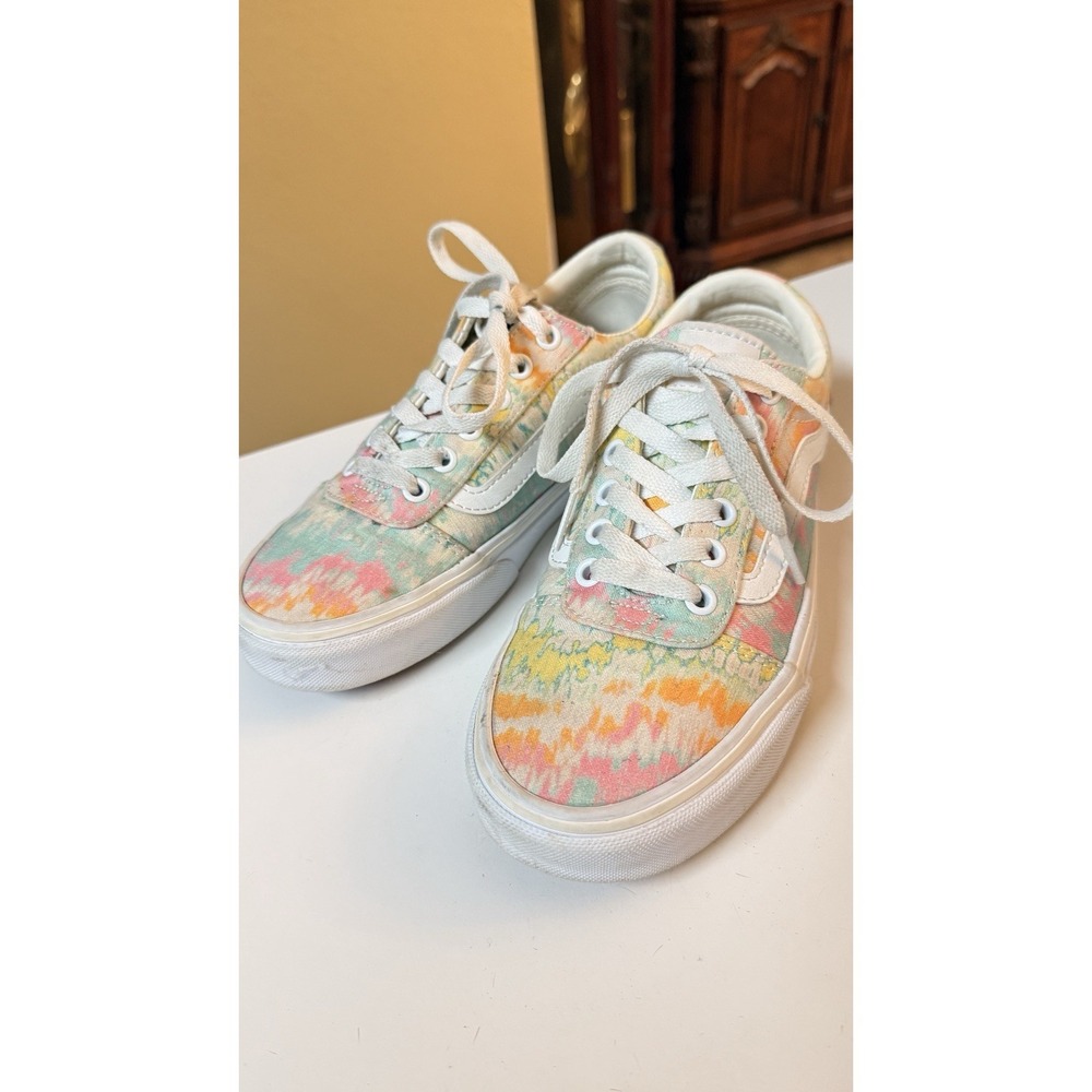 Vans Old Skool Pastel Tie Dye Canvas Sneakers Women's US 7 Skate Casual Shoes